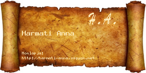 Harmati Anna névjegykártya